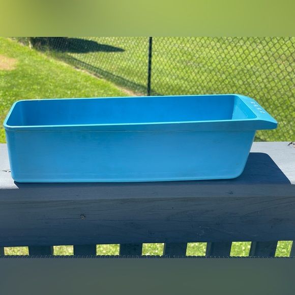 Vintage 1950’s Retro Egg Tray / Drawer / Container Storage Pastel Blue 12” X 4” - Picture 4 of 7
